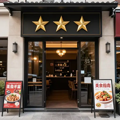 这家餐厅在当地美食指南中获得了三星评价。