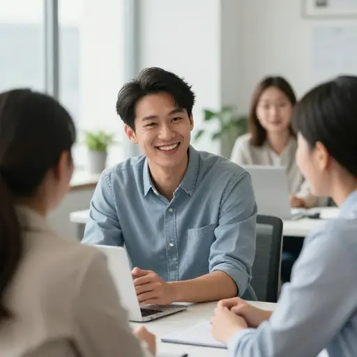 他持续的好心情使他在同事中很受欢迎。