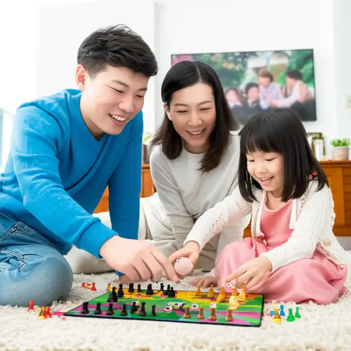 这个棋盘游戏适合全家人一起玩。