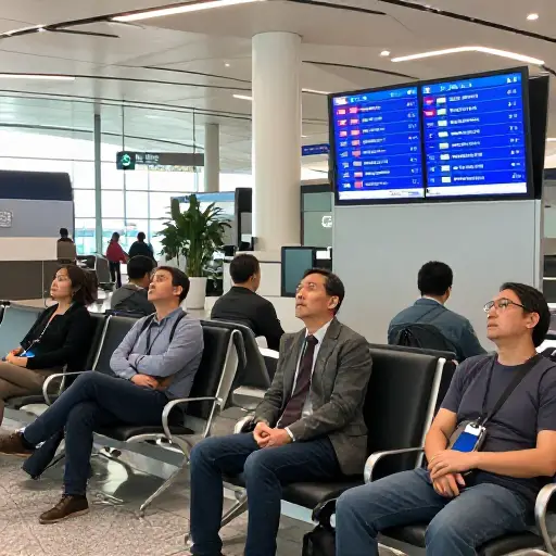我们对延误的航班失去了耐心。