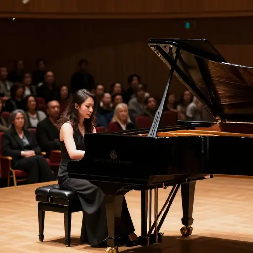 她是一位有才华的钢琴家。事实上，她去年在卡内基音乐厅演出。