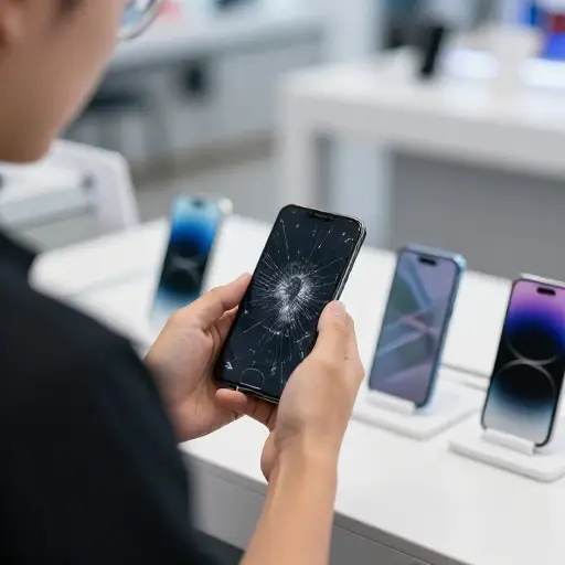 我想要一个新手机，因为另一个已经坏了。