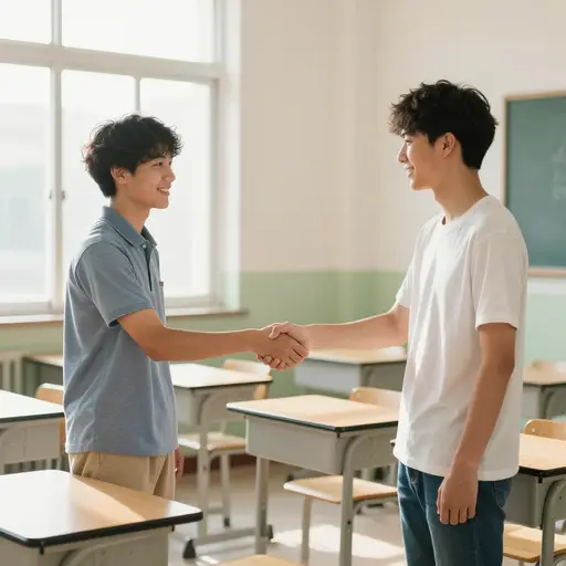 罗杰和我在开学第一天就交上了朋友。