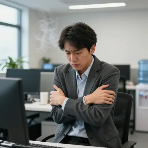 我以前的同事总在抱怨办公室太冷了。