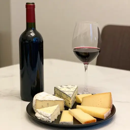 我更喜欢红葡萄酒配奶酪。