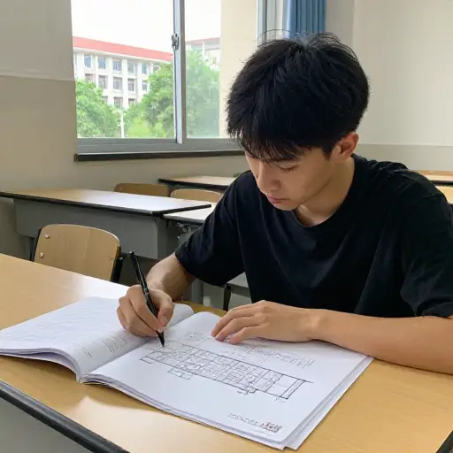 他在大学学习建筑学。