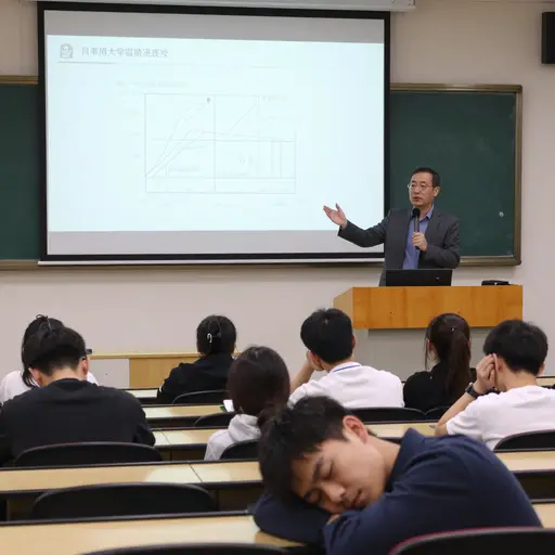 那位访问学者做了一场冗长沉闷的讲座，不到二十分钟就让一半听众睡着了。