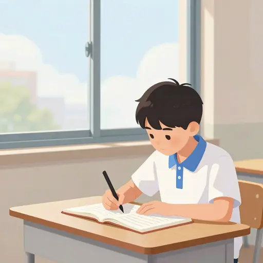 她每天努力学习。