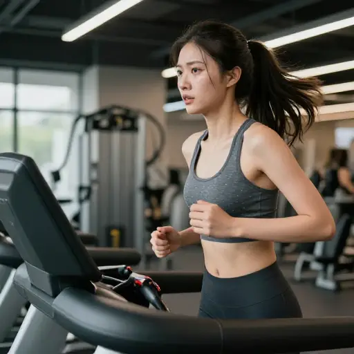 她总是锻炼，即使她感到疲倦。