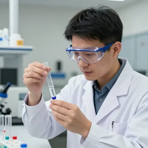 他是生物化学领域的专家。