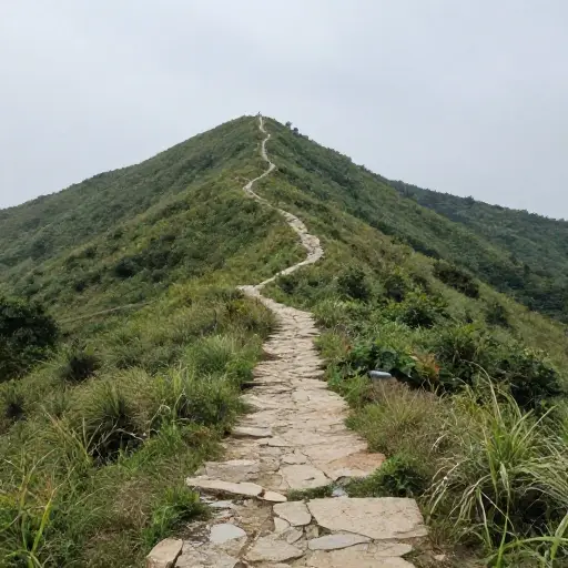 小径通往山顶。