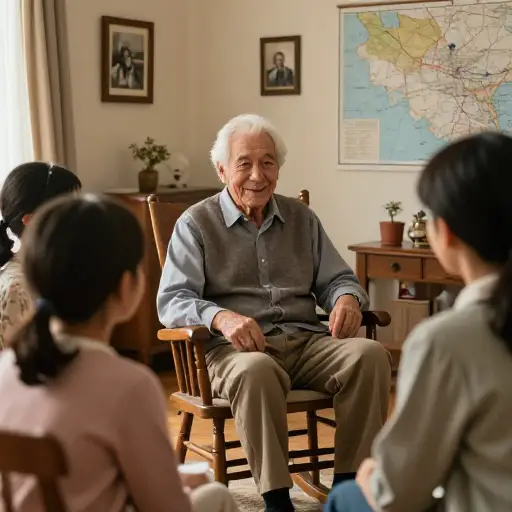 我祖父经常讲述过去在全国旅行的故事。