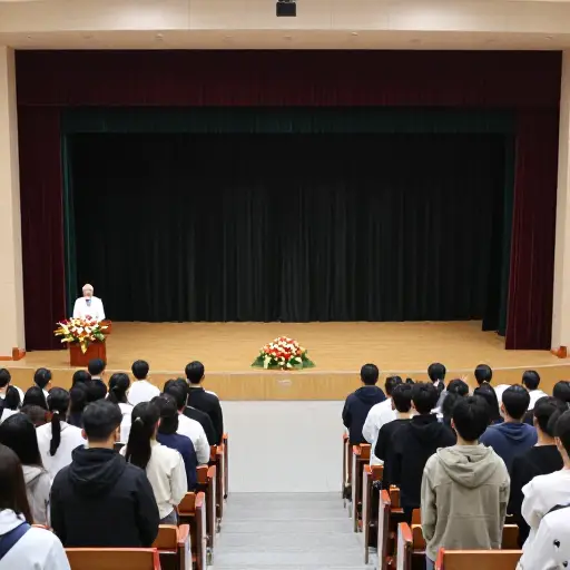 学校举办了一场纪念仪式来缅怀那位伟大的科学家。