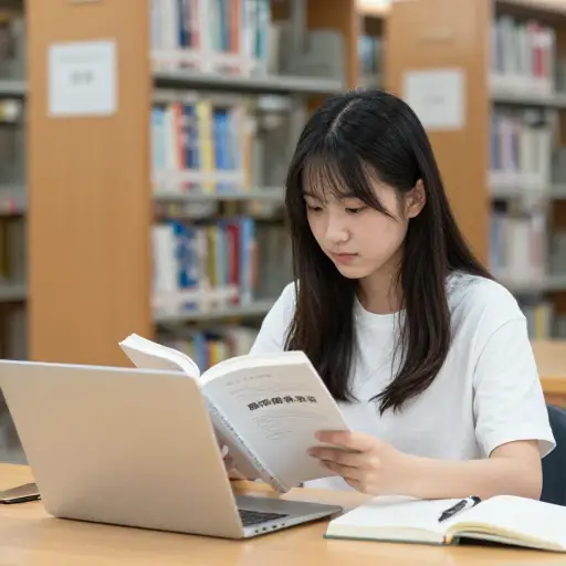 她在大学学习新闻学。