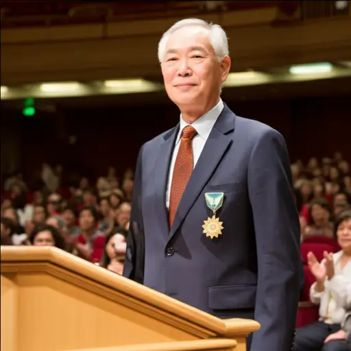 这位教授被授予杰出学者称号。