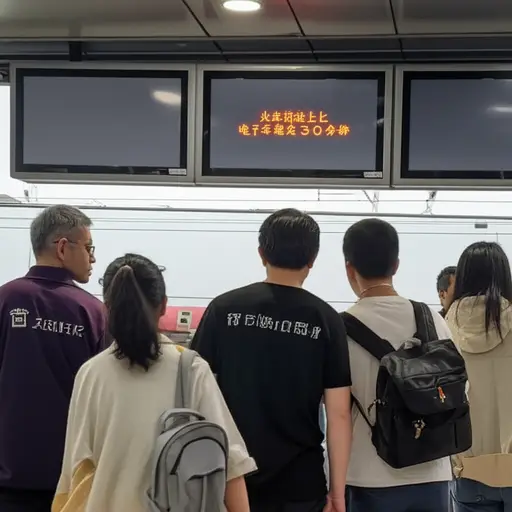 乘客们被告知列车将晚点30分钟。