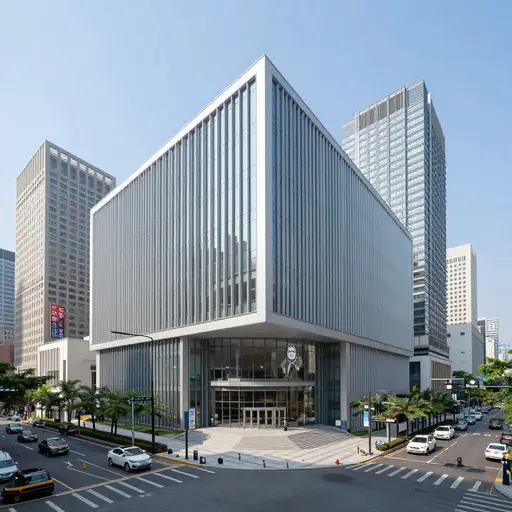 博物馆位于市中心。