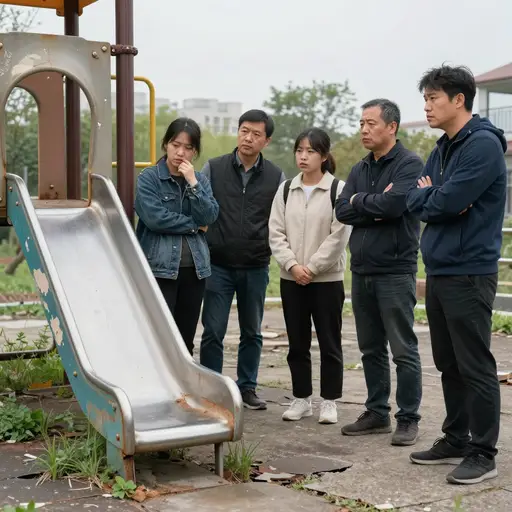 担忧的家长们已经抱怨了危险的游乐场。