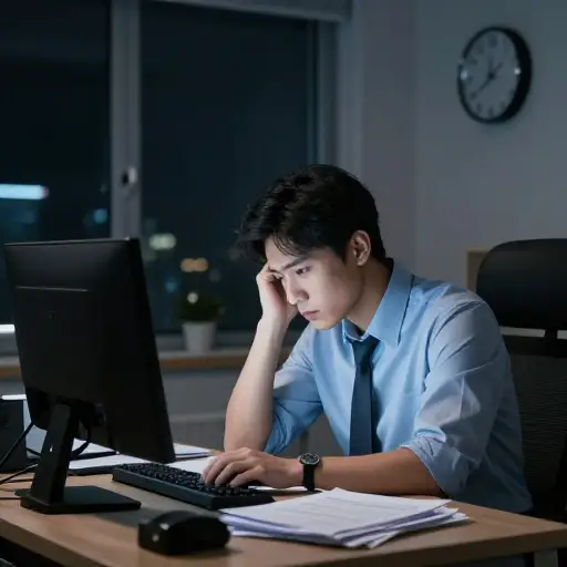 我晚上做了第二份工作，仅仅为了收支平衡。