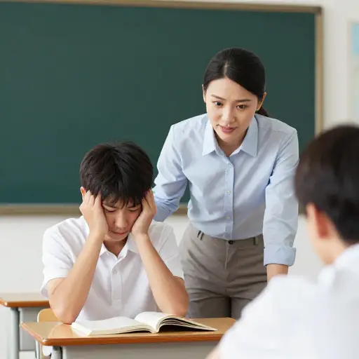 老师最后告诉我：“算了，没关系，”我感到很愚蠢。