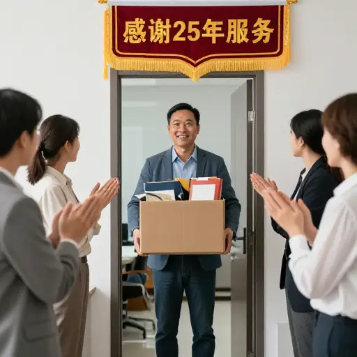他上周退休了，结束了25年的服务。