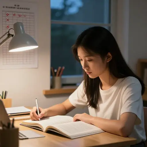 如果她不学习，她所有的考试都会不及格。
