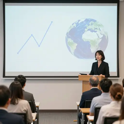 她就气候变化做了一个清晰的报告。
