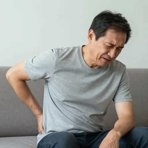 我的父亲患有持续的背痛。