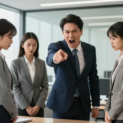 经理在压力大时，往往会朝下属咆哮。