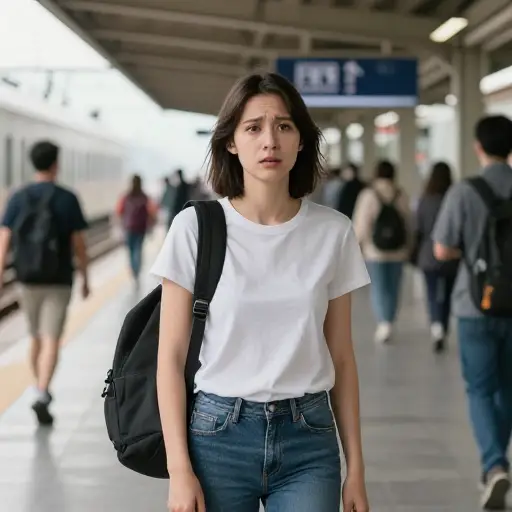 我对她独自旅行感到有点不安。