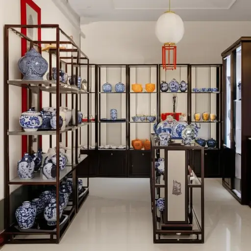 这家店出售各种东方风格的家居装饰品。