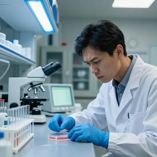 研究人员非常焦虑，生怕在实验过程中污染样本。