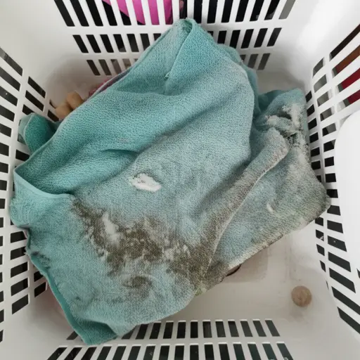 这条旧毛巾经过多年洗涤已经完全用坏了。