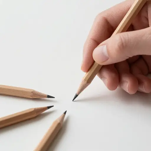 小心别把铅笔尖弄断了。