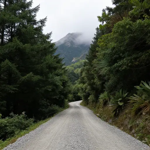 这条山间小径陡峭而富有挑战性。