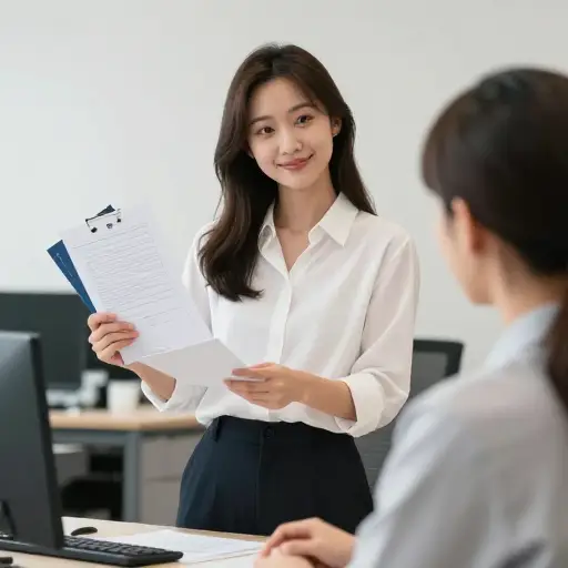 她带来了一些她工作的样品。