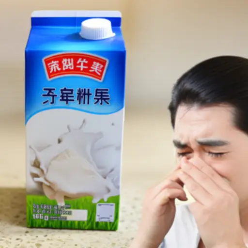 牛奶过期了，闻起来有股酸臭味。
