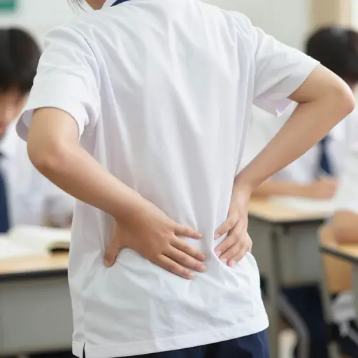 我背疼。