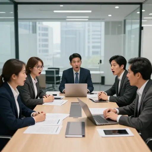 首席执行官突然辞职，令部门所有人都感到意外。