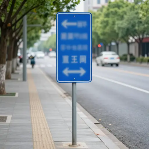 那个路标上写着什么？