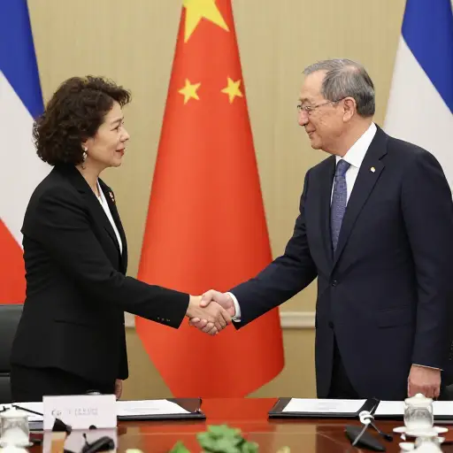 她会见了外交部长，讨论贸易关系。