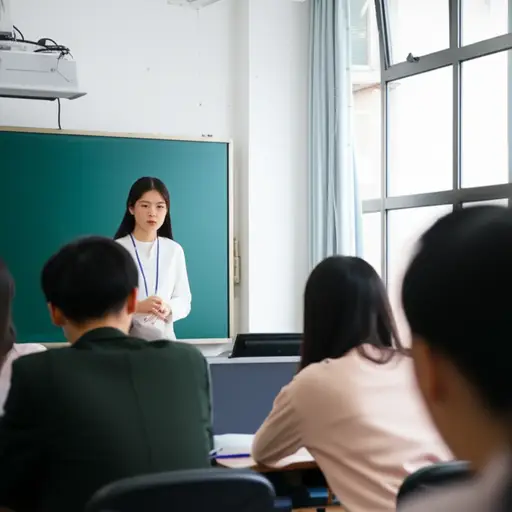 老师正在处理教室里的纪律问题。