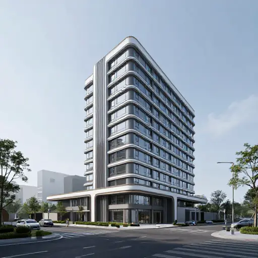 这座建筑的设计是现代优雅的杰作。