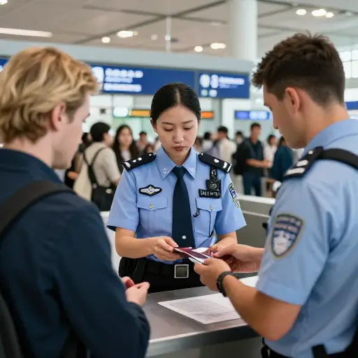 我是一名海关官员，在工作中我遇到许多外国人。