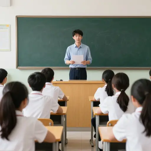 老师向全班宣读了说明。