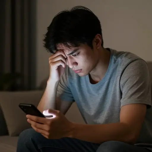听到令人失望的消息后，他感到非常痛苦。