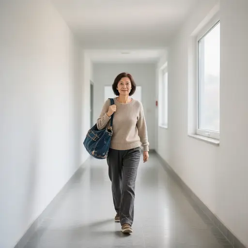 我妈妈去成人教育中心上课。
