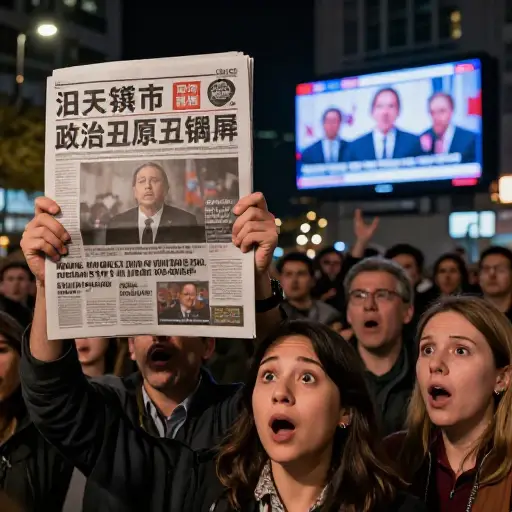 政治丑闻一夜之间爆发，震惊了整个国家。