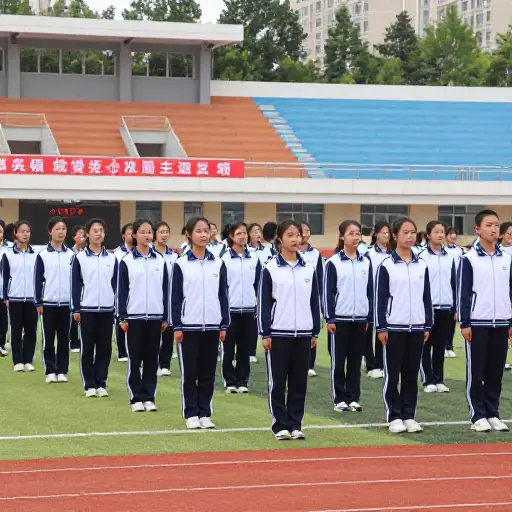 学校在体育节期间进行了体操表演。