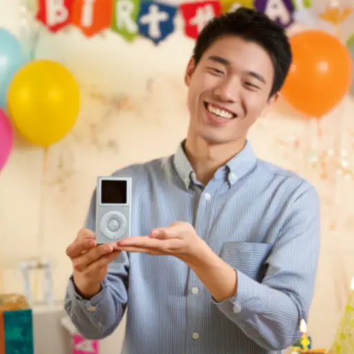 我生日时收到了一台新的MP3播放器。
